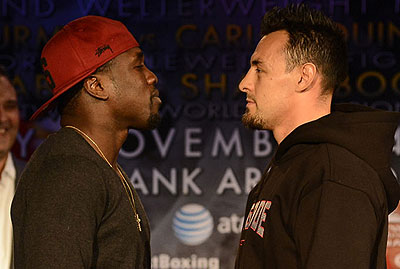 Andre Berto (left) and Robert Guerrero (right) face off Saturday night in Las Vegas. Net photo.