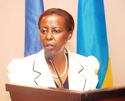 Foreign Affairs minister Louise Mushikiwabo. 