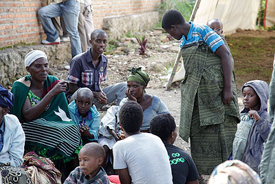 Congolese refugees in Kigeme camp in Nyamagabe District. The New Times / File.