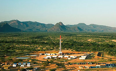 The Ngamia rig site in northern Kenya. Tullow Oil, which is based in London, began drilling in the African nation this year. Net photo.