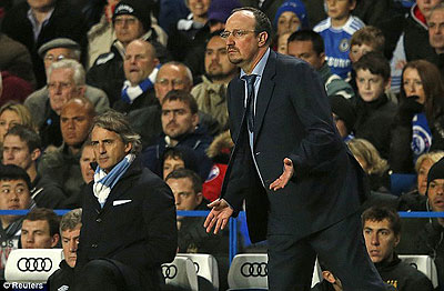 Benitez took over from Roberto Di Matteo last week. Net photo.