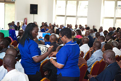 Rwandans contribute to the Agaciro Fund launched this year to help accelerate the countryu2019s social u2013 economic development. The New Times / File.