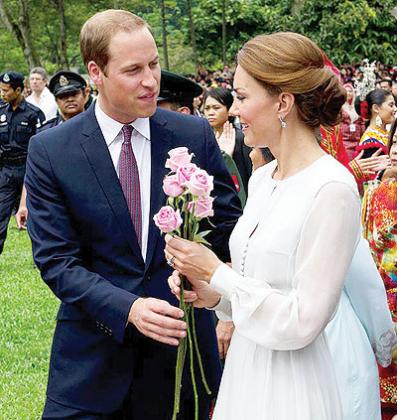 Joy ... Wills and Kate in Kuala Lumpur in September. Net photo.