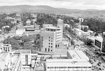 An aerial view of a section of Kigali City. The country is widely credited for effective use of  development aid. The New Times / File.