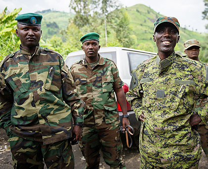 M23 military chief, Sultani Makenga (R), accused UN troops of denying his fighters access to supplies. Net photo.