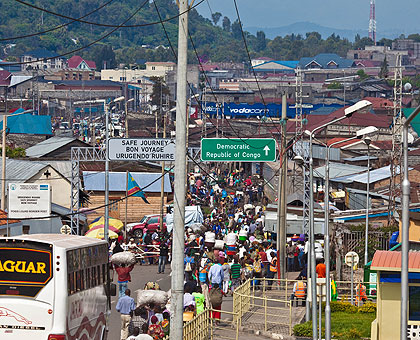 Goma as seen from Rubavu district in Rwanda. The New Times / Timothy Kisambira.