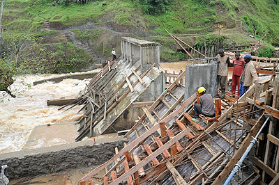 Work on Mukungwa II Hydro power project. More of such dams to be constructed. The New Times/File.