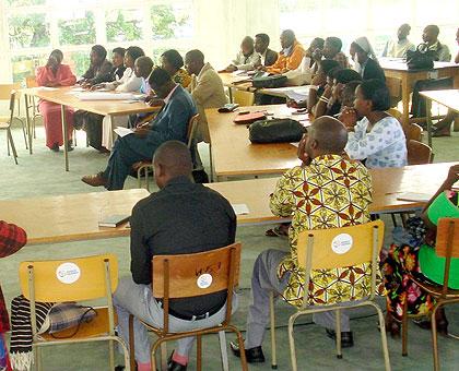 Teachers during the training. The Sunday Times/Sam K Nkurunziza.