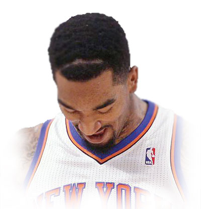 New York Knicks J.R. Smith reacts after hitting a 3-point shot in a recent game. Net photo.