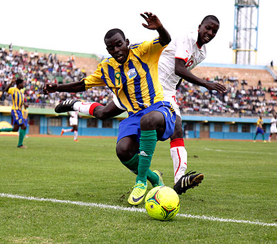 A match between Rwanda and Namibia;  Rwanda Football fans should support their local teams. The New Times / File.