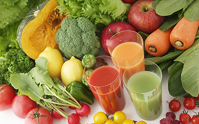 Fruits and vegetables are naturally rich in antioxidants.