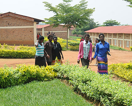 FARG sponsored students at APERWA before leaving the school yesterday. The New Times/ John Mbanda.