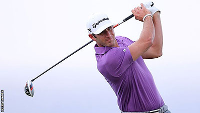 Dustin Johnson leads by three shots in Tournament of Champions. Net photo.