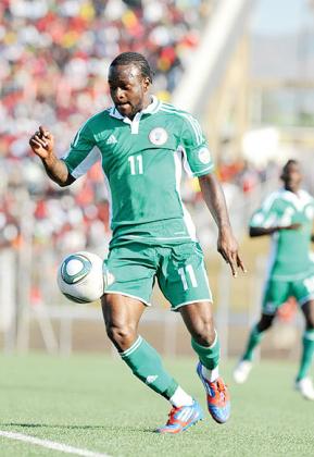 The Super Eagles coach Stephen Keshi will be hoping that his key players including striker Victor Moses (above) can stand up to the big occasion. Net photo.