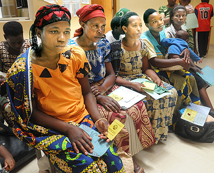 Patients await to see the doctor at a health centre upcountry. The New Times/ John Mbanda.