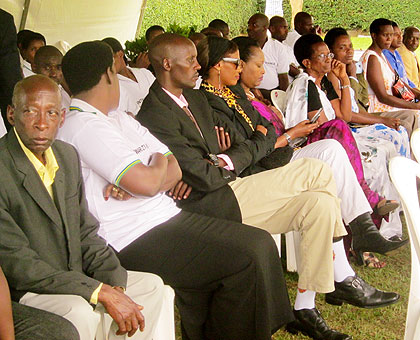 Family members of the heroes during the wreath-laying ceremony at the National Heroes Mausoleum in Remera yesterday The New Times/ Eugene Kwibuka. 