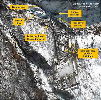 Satellite photos as recent as December 13 show that Pyongyang is determined to maintain a state of readiness at the Punggye-ri nuclear test site. Net photo.