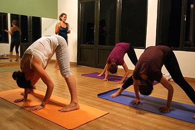 Flexible: A yoga class in session at city Arts. All photos / David Winston Hansen.