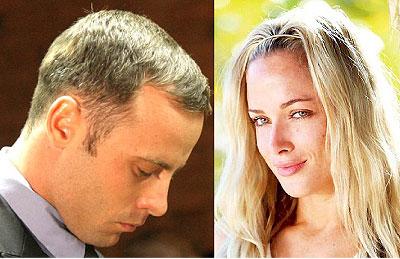 Pistorius (L) is accused of shooting dead his 29-year-old girlfriend Reeva Steenkamp (R) at his Pretoria home. Net photo.