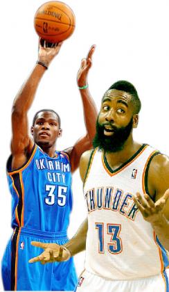 Champion Kevin Durant, who is leading the league with a 28.6 point average.James u2018The Beardu2019 Harden.