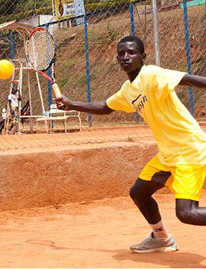 Ernest Habiyambere is leading Rwanda's junior team at the African tennis championships in Nairobi. Sunday Sport; T.Kisambira.