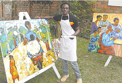 Innnocent Buregeya, visual artist. The New Times / Ivan Ngoboka.