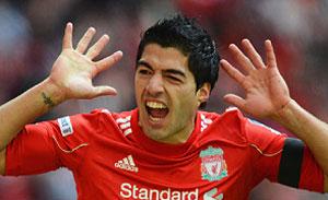 Luis Suarez has bagged 22 goals in the Premier League this season for Liverpool. Net photo.