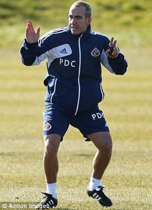 Di Canio took charge of his first training session at Sunderland