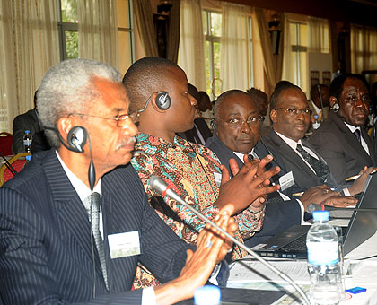 A section of African legislators during yesterdayu2019s sitting in Kigali . The New Times/ John Mbanda.