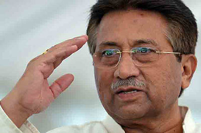 Musharraf returned from exile last month to u201csaveu201d Pakistan, but was barred from running in elections. Net photo.