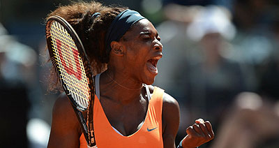 Serena Williams beats Victoria Azarenka 6-1 6-3 to win title in Rome. Net photo.