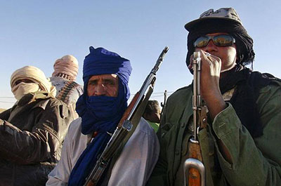 Pro-autonomy Tuareg MNLA fighters have been in control of Kidal and other northeast towns since February. Net photo.