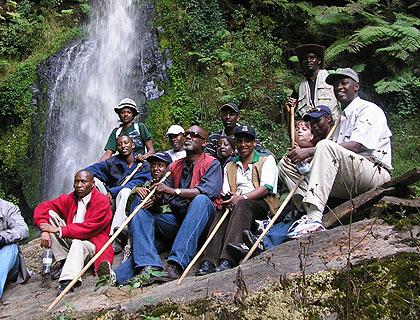 Tourists in Nyungwe Forest.