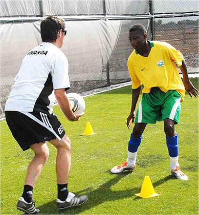 Mugabo (right) played for the Rwanda U-17 team in the Fifa World Cup finals held in Mexico in 2011. The New Times / File.