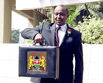  Kenyan Cabinet Secretary to the Treasury Henry Rotich before presenting Kenyau2019s budget yesterday.   The New Times/ Courtesy.  