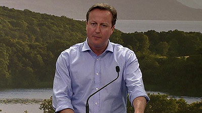 David Cameron while announcing the plan.  Net photo