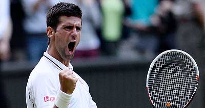 Novak Djokovic is vying for a place in a 13th consecutive grand slam semi-final. Net photo.