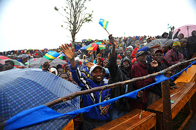 When President Kagame visited Nyamagabe District in February, citizens asked him to serve for an extra term. The New Times /Village Urugwiro.