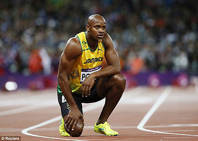 Asafa Powell also tested positive for a banned substance. Net photo.