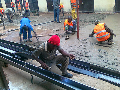 Workers carry out repairs in Kimironko Market recently. Procurement officers need the right skills to be able to get a good contractor to ensure value-for-money.  The New Times / File photo