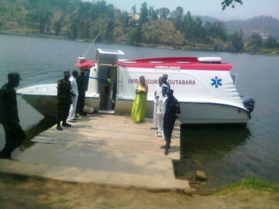 Boat ambulance at the shores of Lake Kivu. The New Times/Courtesy