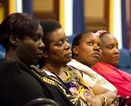 Some of the candidates during yesterday's meeting at NEC. The New Times/Timothy Kisambira