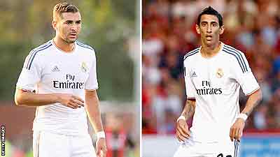 Karim Benzema (L) and Angel Di Maria