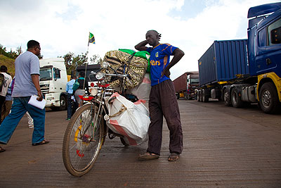 A returnee on arrival from Tanzania recently. The New Times / T.Kisambira.