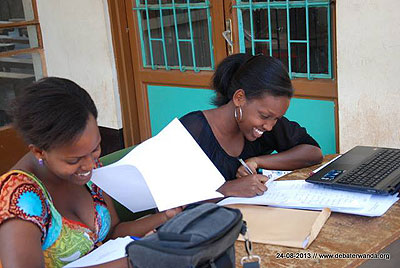  Some of the volunteer staff at the IDebate Rwanda in Kigali. Courtesy.