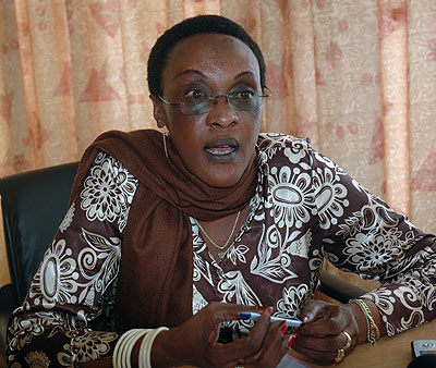 Chairperson, Transperancy International Rwanda, Marie Immaculee Ingabire. The New Times /  File. 