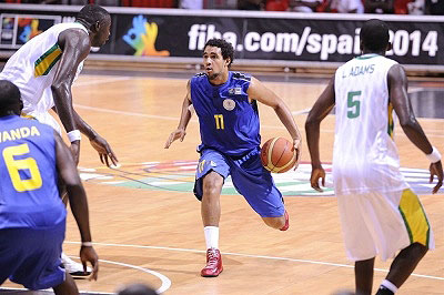 Rwanda's foward Cameron Bradley (#11) in action against Senegal in the eighth round game. Times Sport / Courtesy.