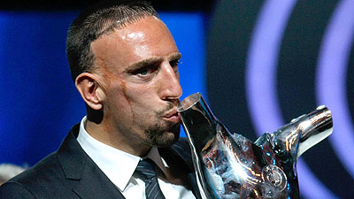 Ribery wins UEFA Best Player in Europe award. Net photo.