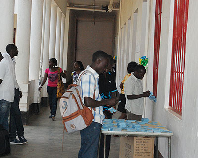 Piles of uncollected cards could be seen at NUR few hours before the polls closed. The New Times JP Bucyensenge 