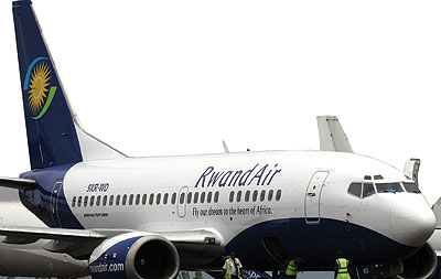 Rwandau2019s national carrier, RwandAir. Experts have warned against big investment in aviation sector. The New Times / File